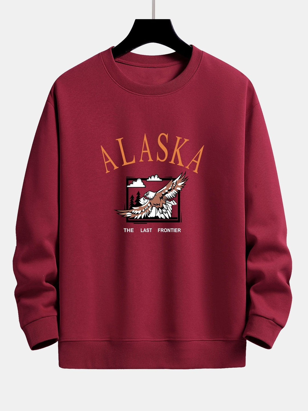 Sander | Sweater met Alaska- en adelaarprint en relaxte pasvorm