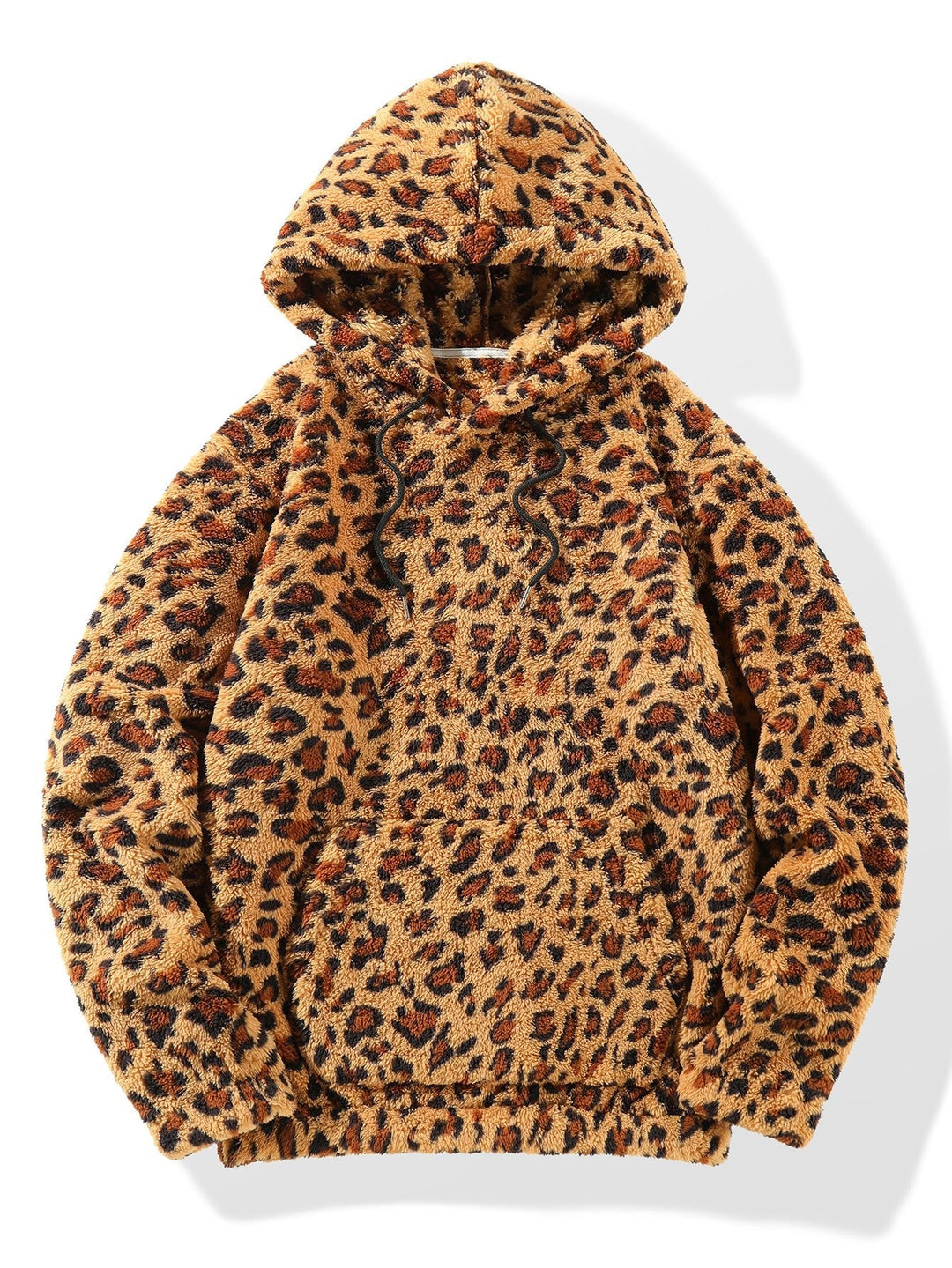 Robbert | Hoodie van imitatiebont met luipaardprint