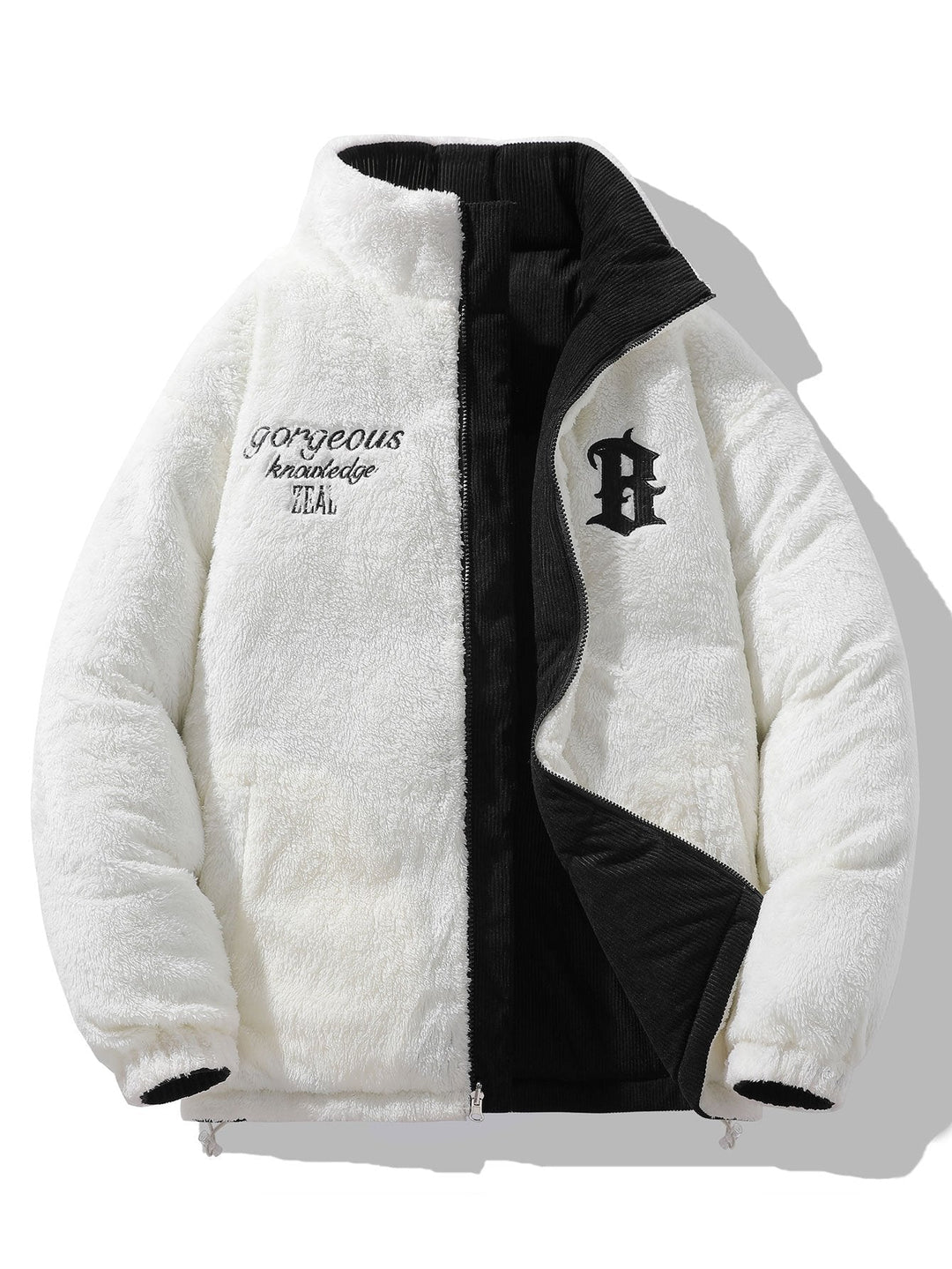Martijn | Omkeerbare teddy corduroy jas