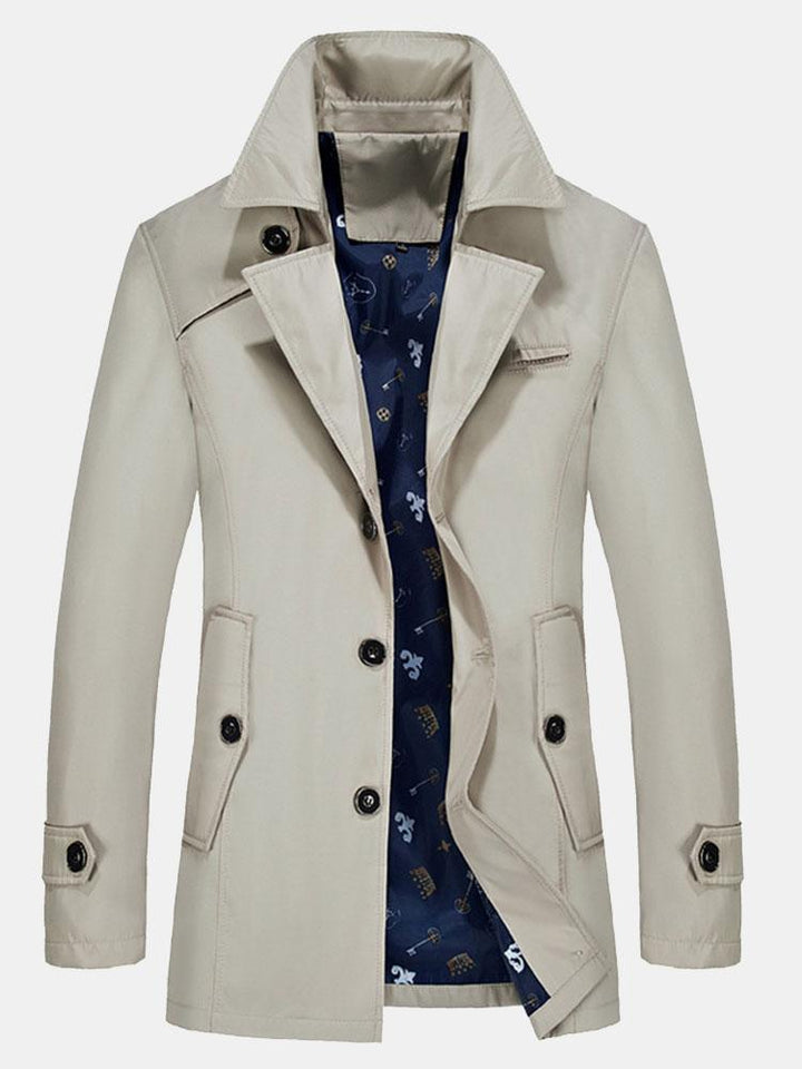 Wim | Trenchcoat van middellange lengte