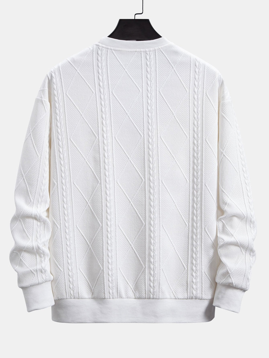 Wout | Sweater met geometrisch jacquarddessin en relaxte pasvorm