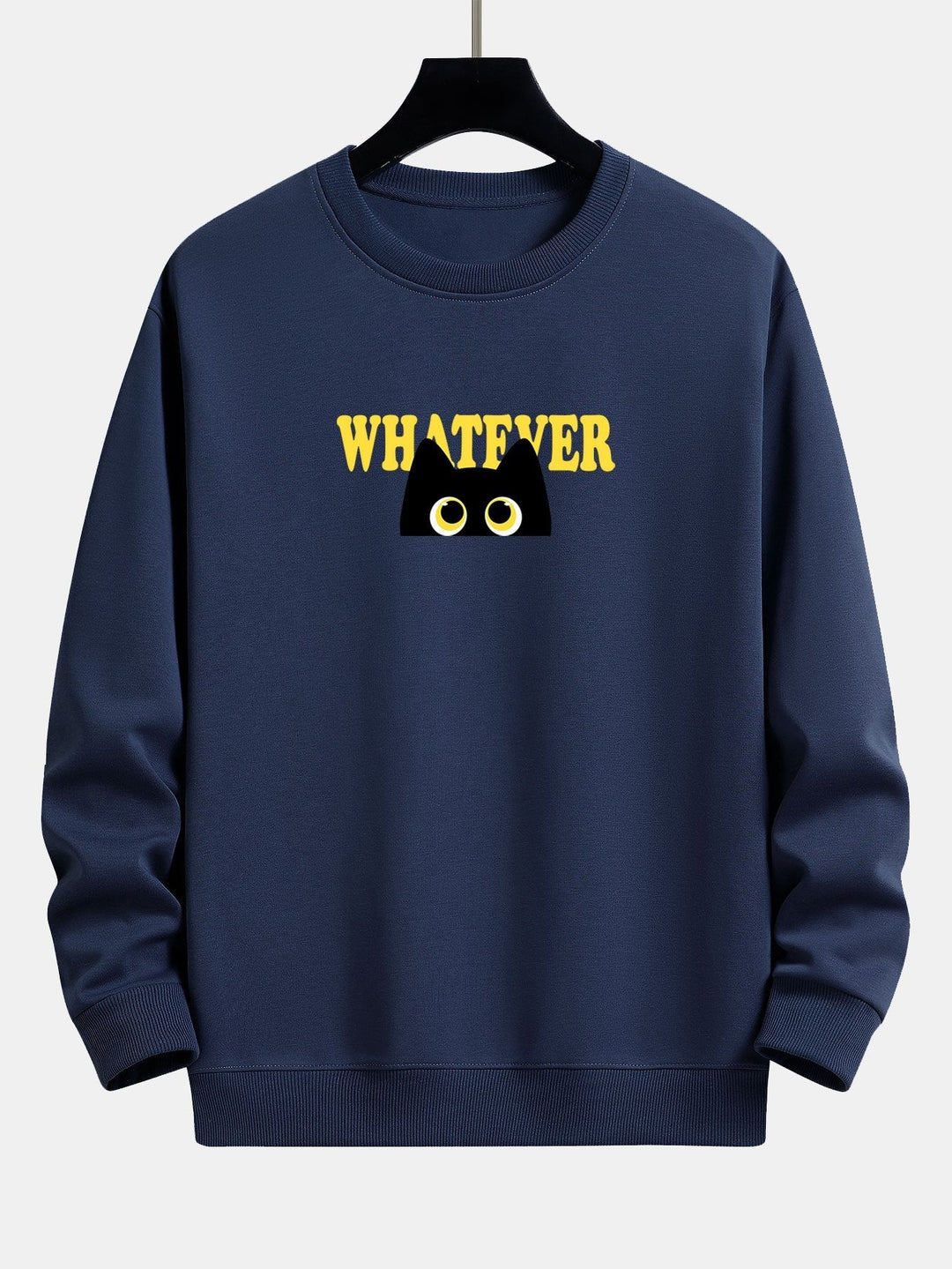Harm | Sweater met zwarte kat en tekstopdruk en relaxte pasvorm