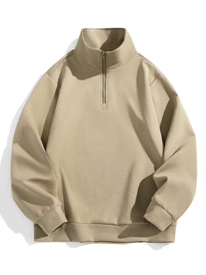 Colin | Sweater met hoge kraag en korte rits