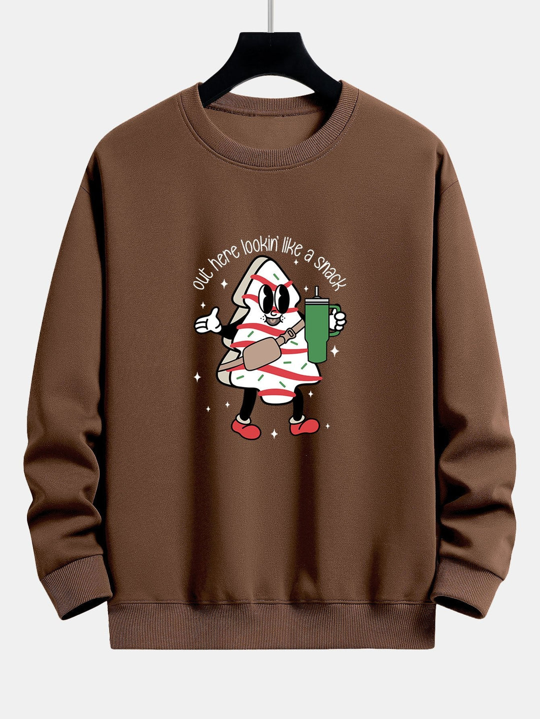 Dirk | Kerstsweater met koekmannetjesprint en relaxte pasvorm