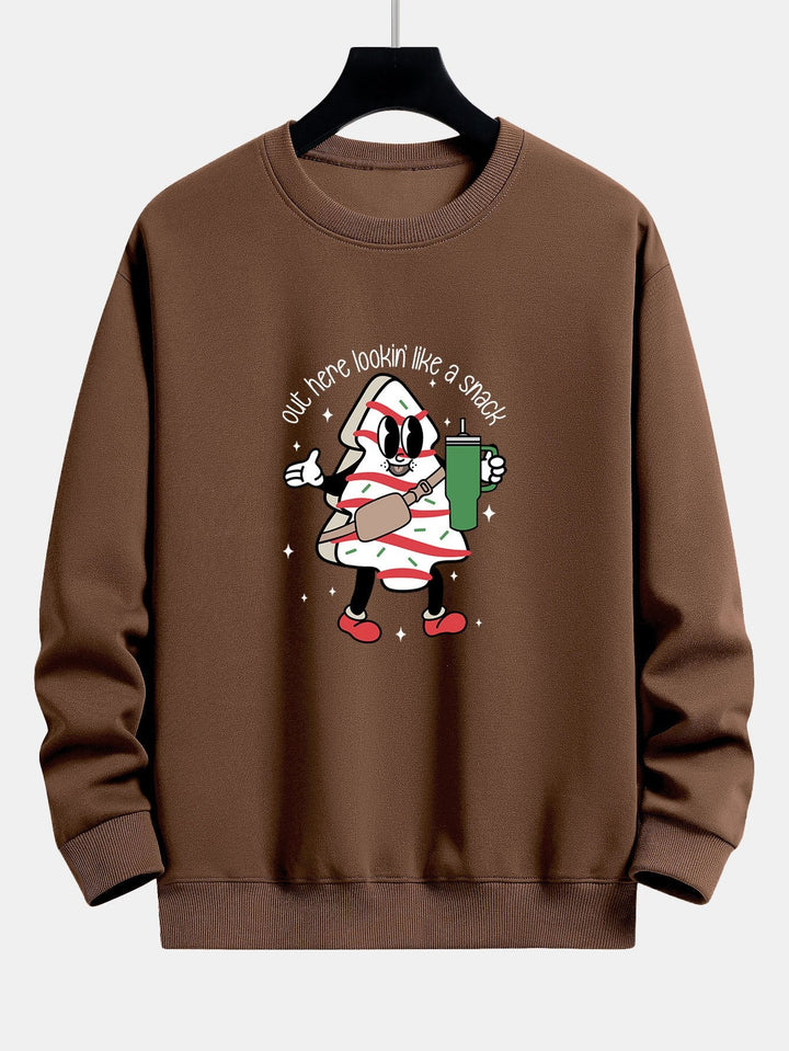 Dirk | Kerstsweater met koekmannetjesprint en relaxte pasvorm