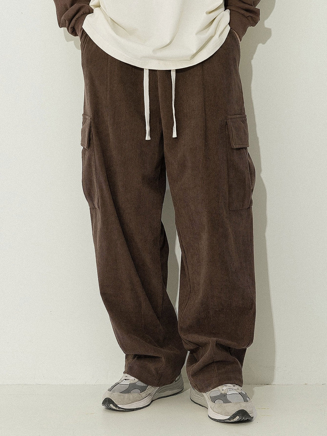 Bram | Corduroy Cargo Broek Loose Fit