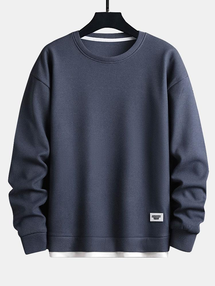 Lucas | Dubbellaagse sweater met wafelstructuur