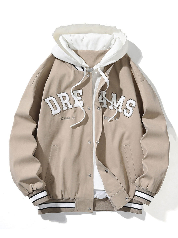 Klaas | Baseball jack met capuchon en knoopsluiting