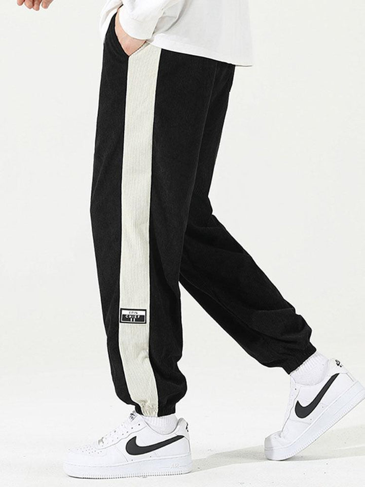 Sam | Corduroy Joggingbroek met Zijstreep