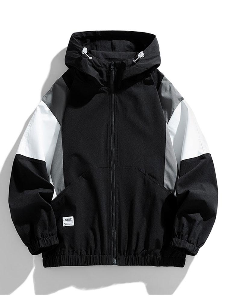 Bob | Windjack met colour-block design en capuchon