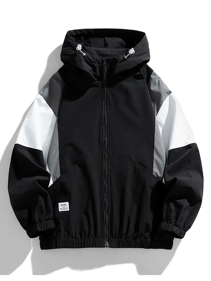 Bob | Windjack met colour-block design en capuchon