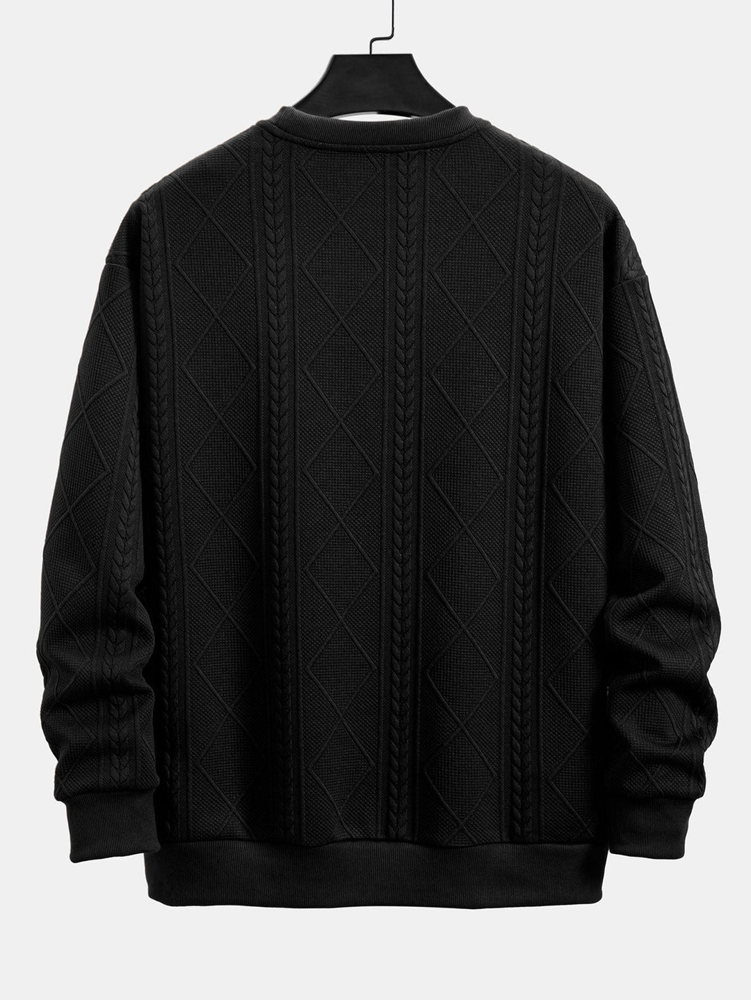 Wout | Sweater met geometrisch jacquarddessin en relaxte pasvorm