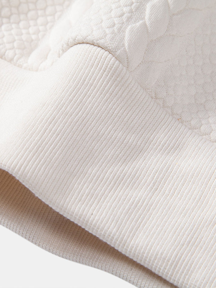 Ties | Hoodie met jacquarddessin, tarwemotief en relaxte pasvorm