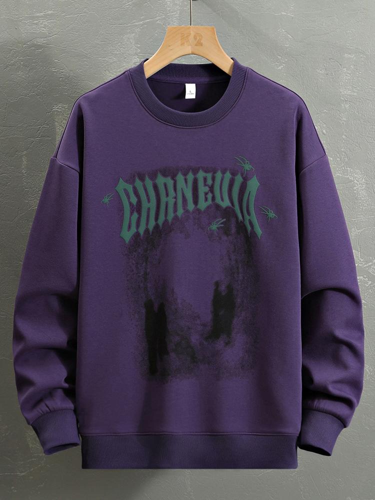 Olivier | Sweater met spin- en tekstopdruk