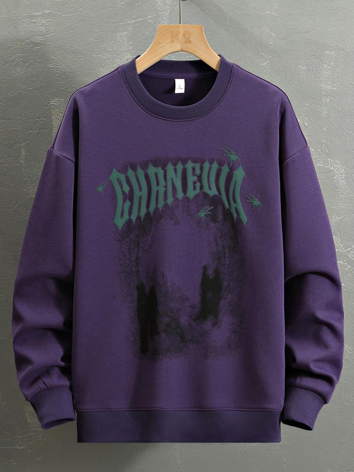 Olivier | Sweater met spin- en tekstopdruk