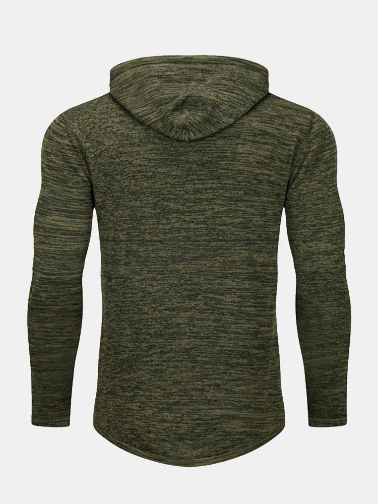 David | Slim-fit gebreide trui met capuchon