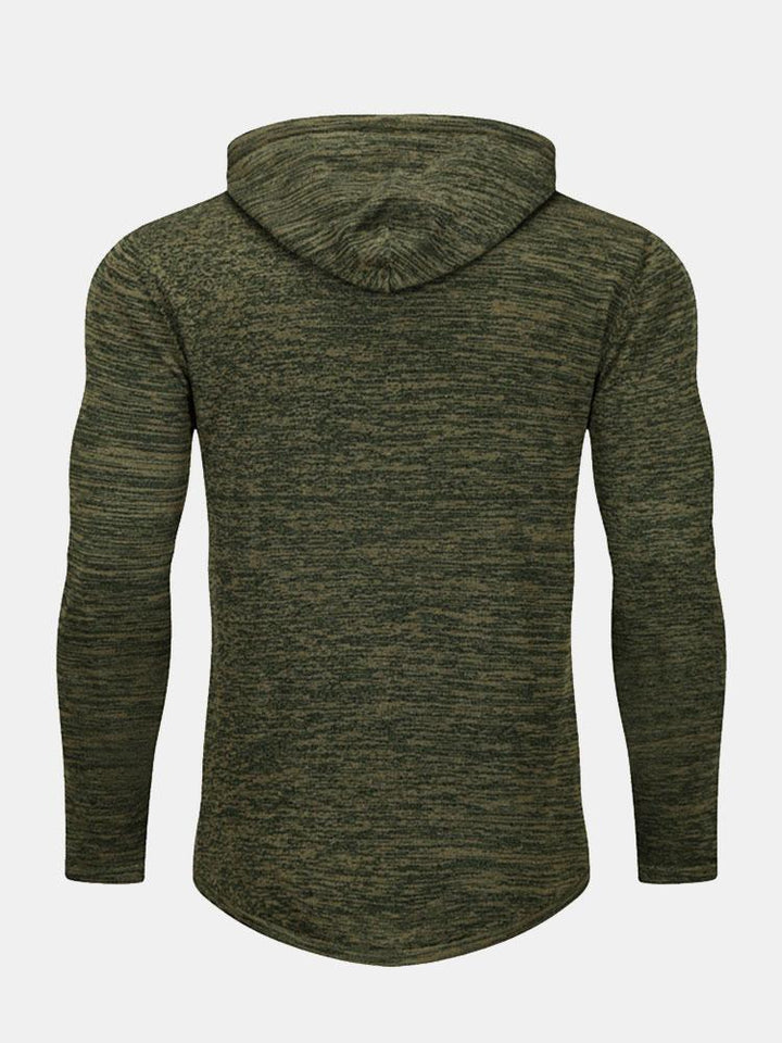 David | Slim-fit gebreide trui met capuchon
