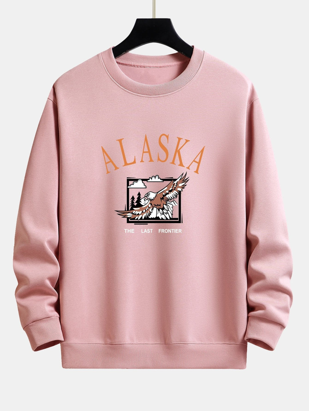 Sander | Sweater met Alaska- en adelaarprint en relaxte pasvorm