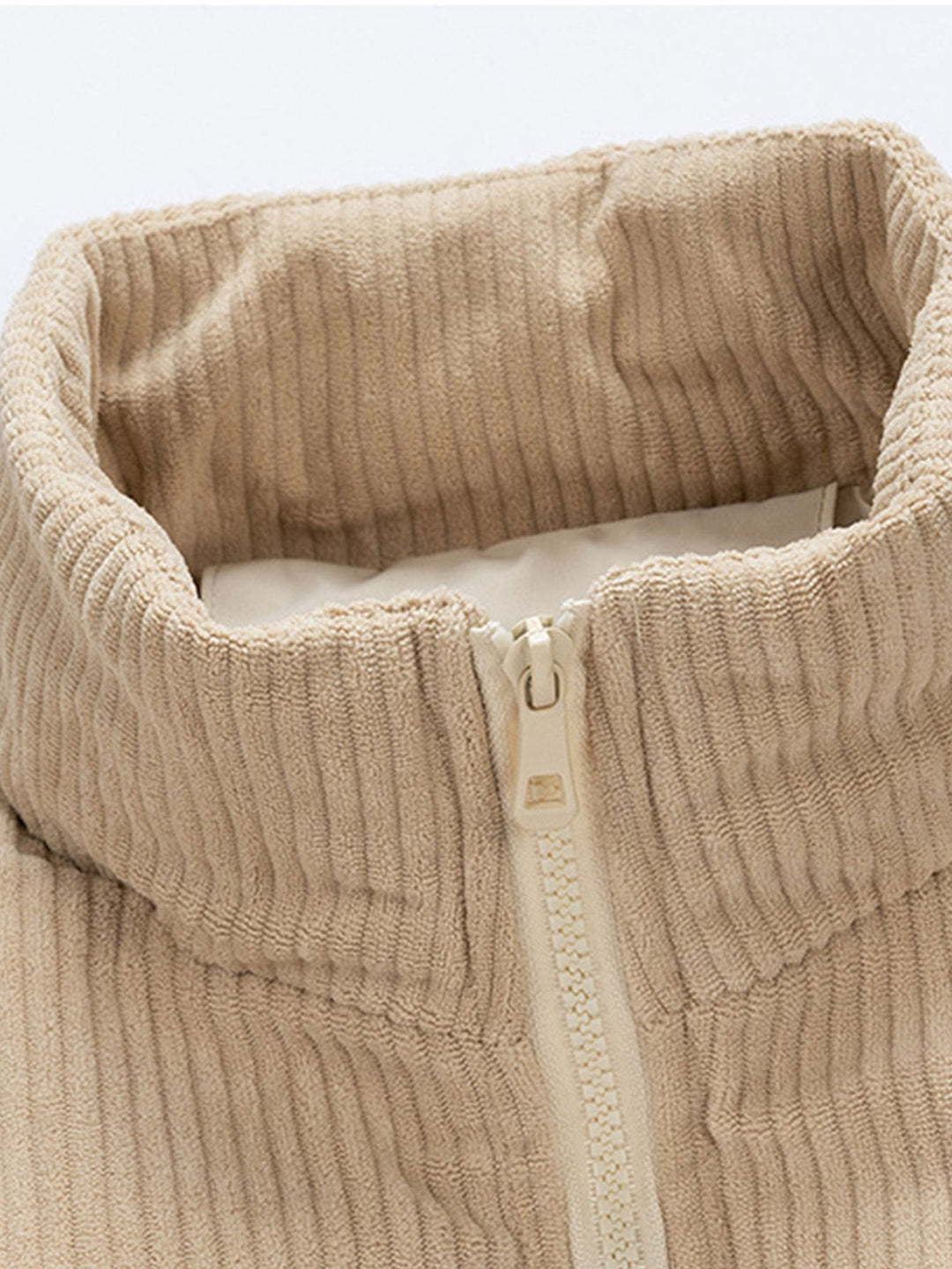 Levi | Corduroy puffer jas met patchwork