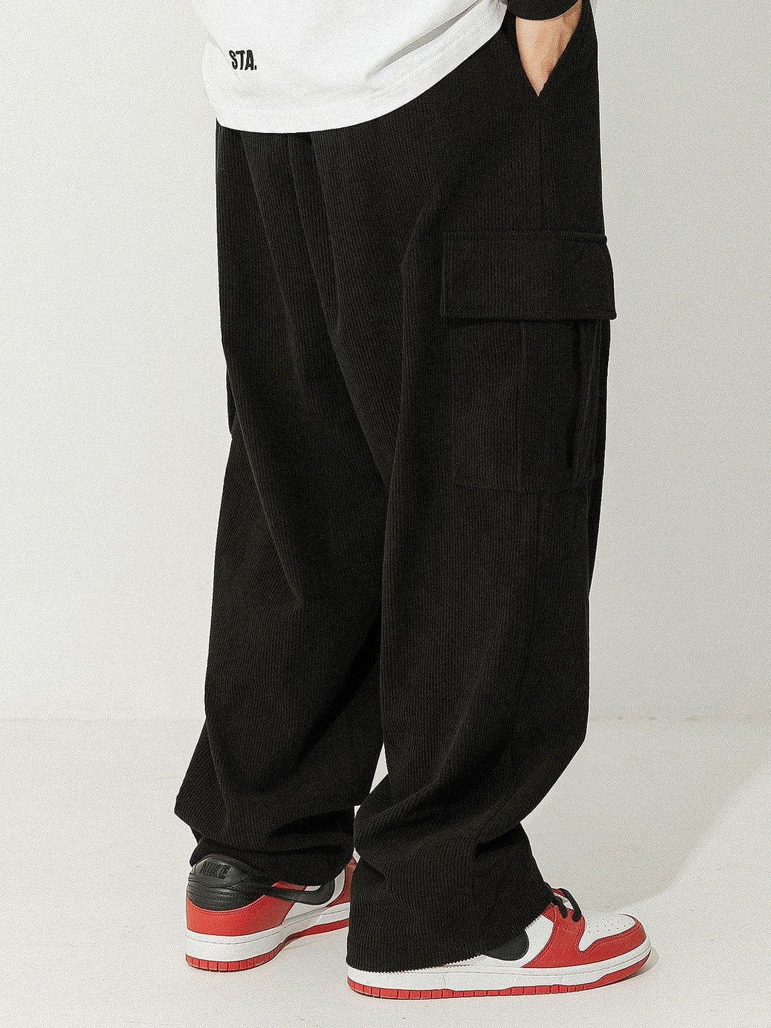 Bram | Corduroy Cargo Broek Loose Fit