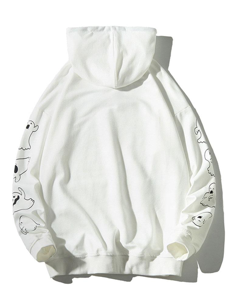 Victor | Hoodie met spookprint en relaxte pasvorm