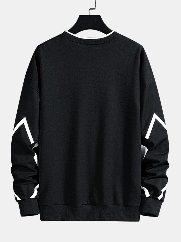 Jacob | Sweater met geometrische print en ronde hals