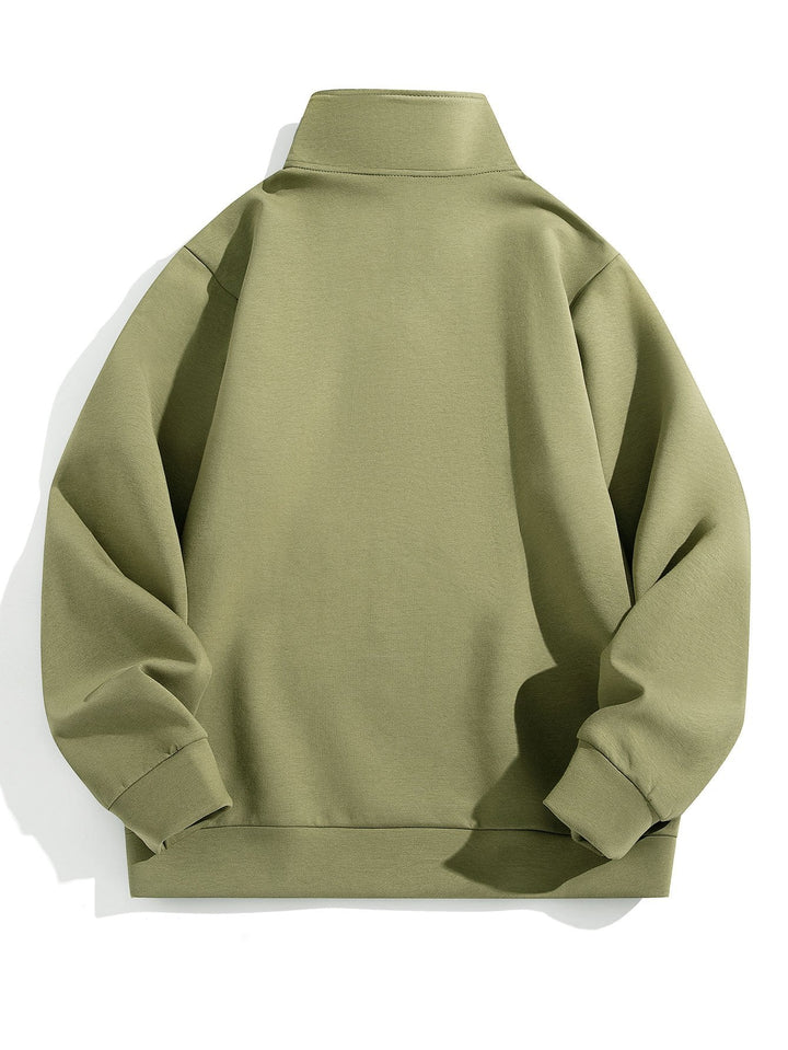 Colin | Sweater met hoge kraag en korte rits