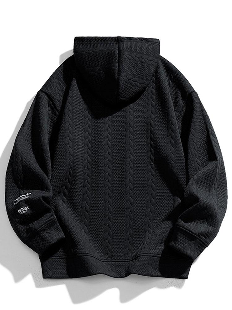 Melle | Hoodie met jacquarddessin en tarwemotief