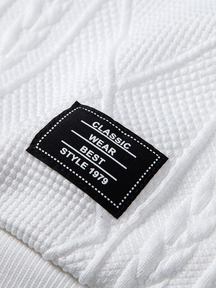 Lodewijk | Hoodie met geometrisch jacquarddessin en relaxte pasvorm