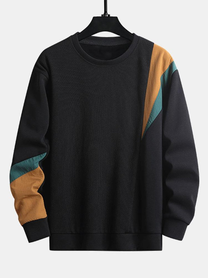 Frank | Sweater met kleurvlakken en ronde hals