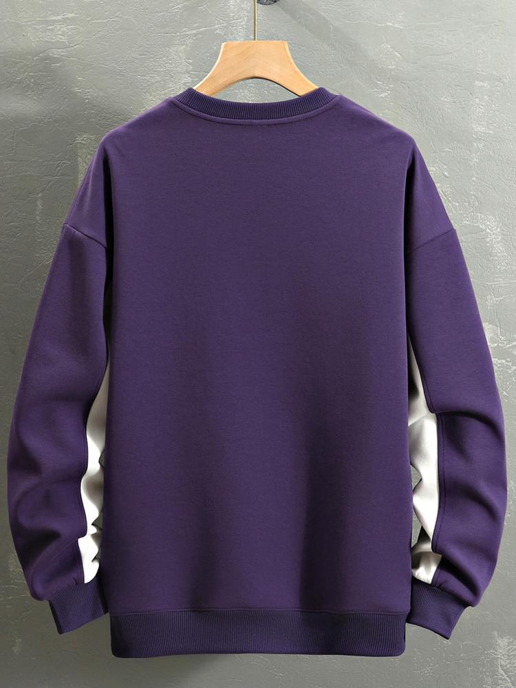 Hugo | Oversized sweater met tekstopdruk en kleurvlakken