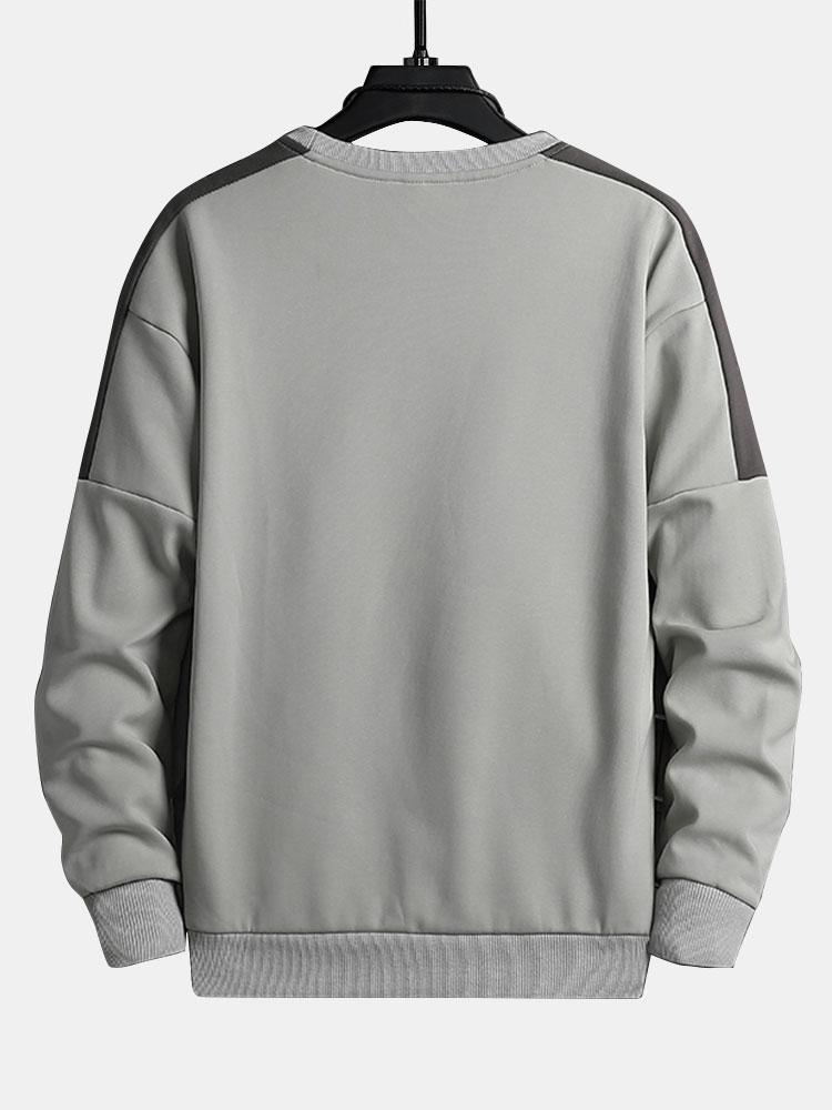 Sam | Sweater met bergprint en ronde hals