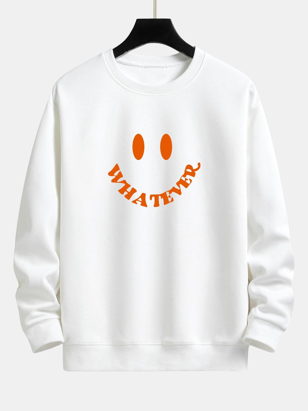 Arjen | Sweater met smiley- en tekstopdruk en relaxte pasvorm