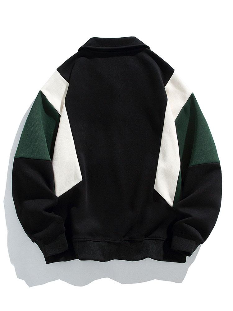 Pim | Polosweater met kleurvlakken en relaxte pasvorm