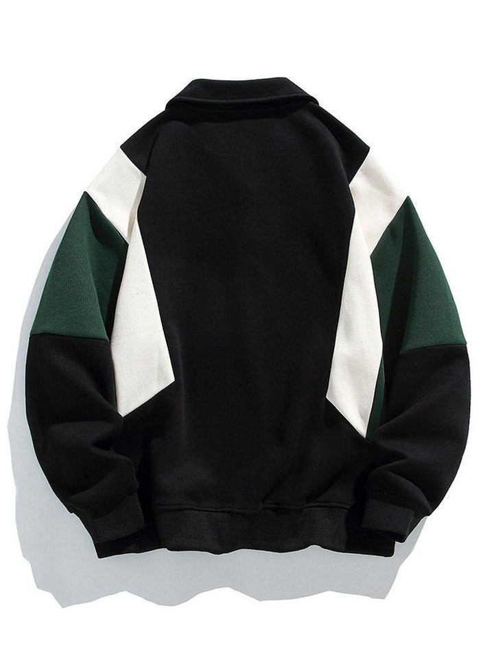 Pim | Polosweater met kleurvlakken en relaxte pasvorm