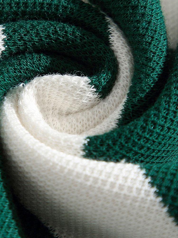 Sebastiaan | Gestreepte polosweater met wafelstructuur en relaxte pasvorm