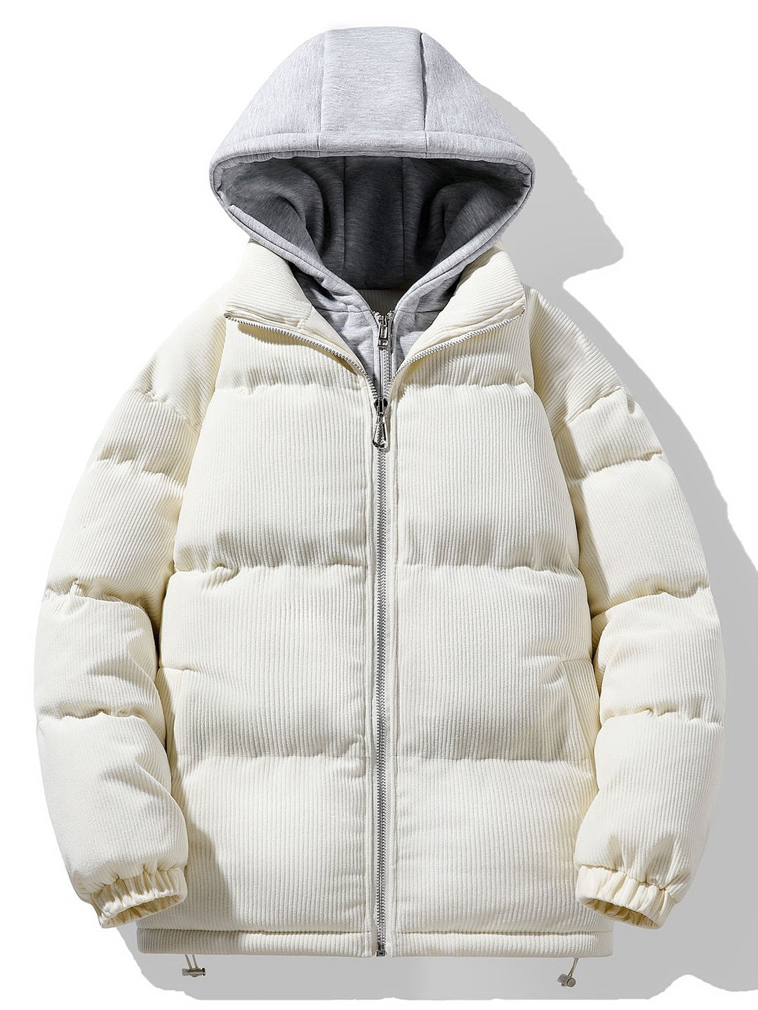 Lucas | 2-in-1 puffer jas met corduroy capuchon