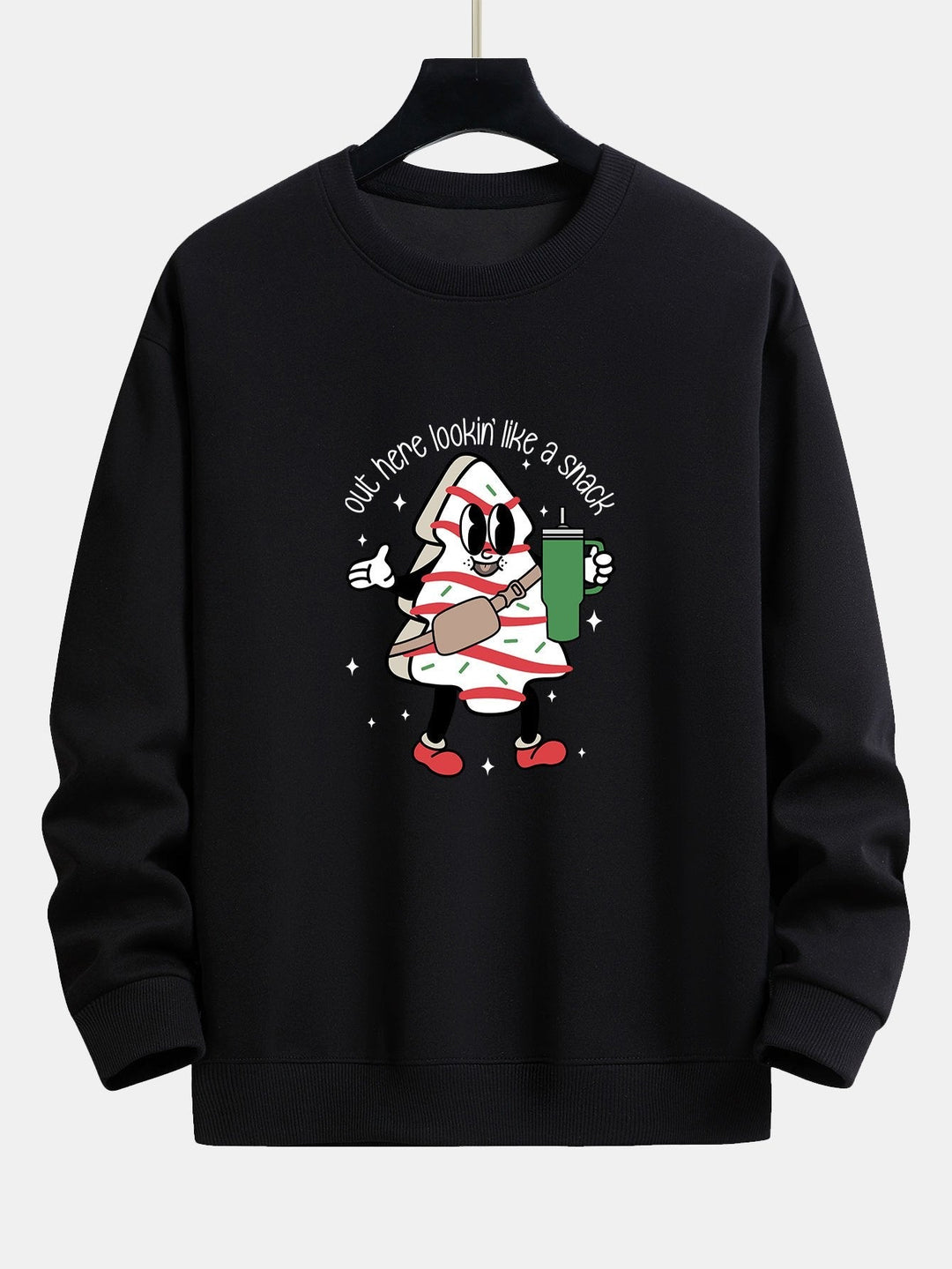Dirk | Kerstsweater met koekmannetjesprint en relaxte pasvorm