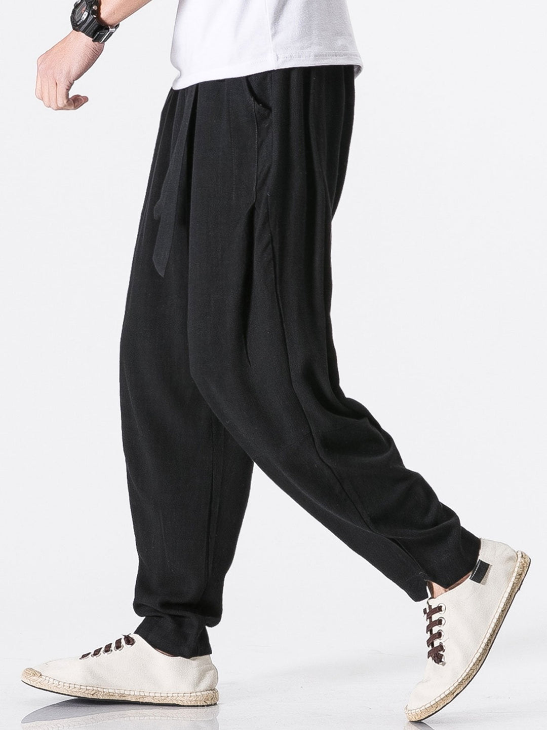Jasper | Linnen Harem Broek met Riem