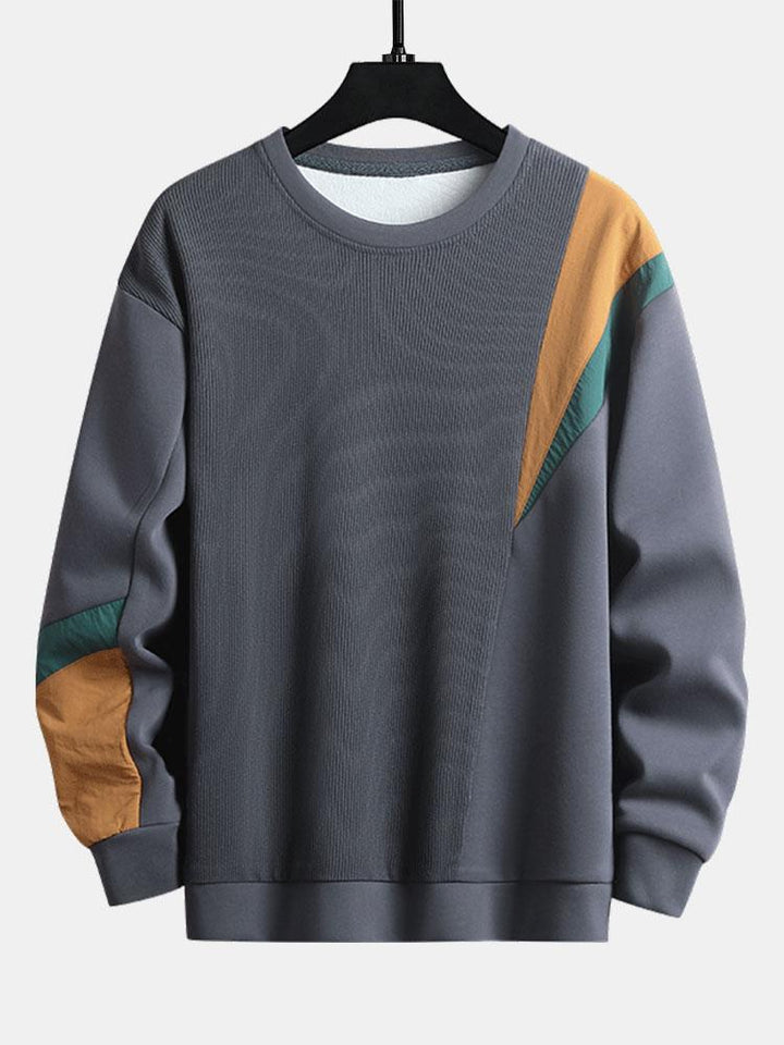 Frank | Sweater met kleurvlakken en ronde hals