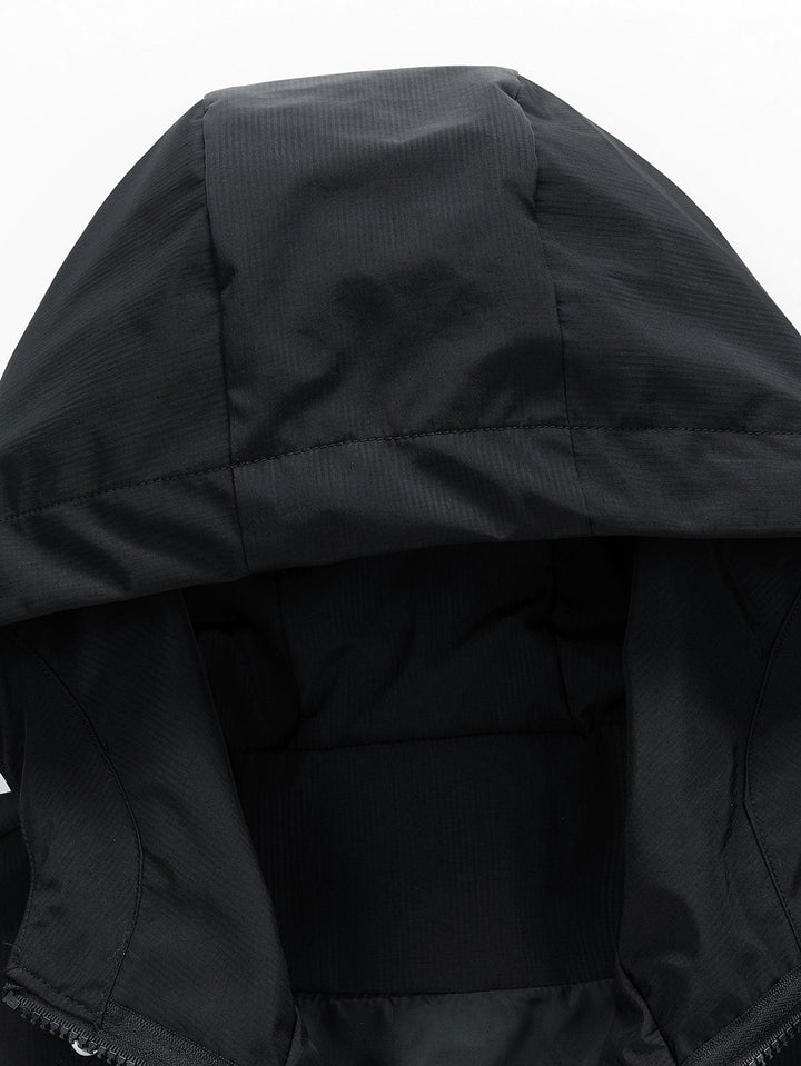 Bart | Nylon windjack met capuchon en halve rits