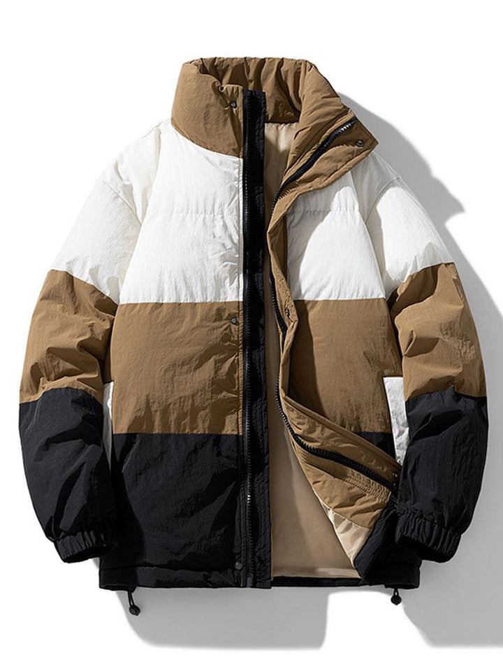 Maarten | Puffer jack met kleurblokken