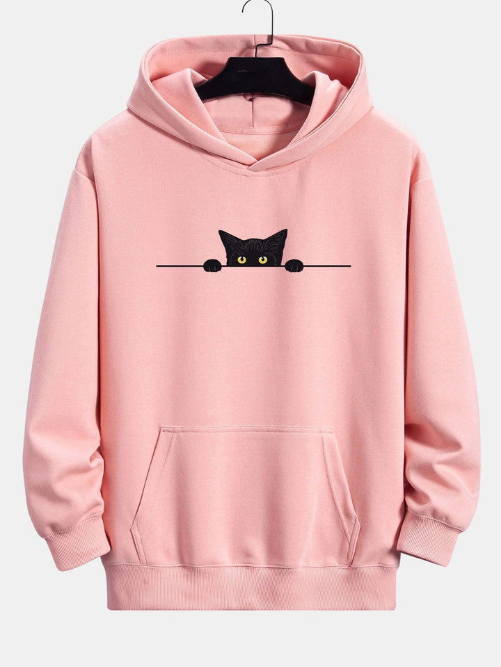 Otto | Hoodie met zwarte kattenprint en relaxte pasvorm