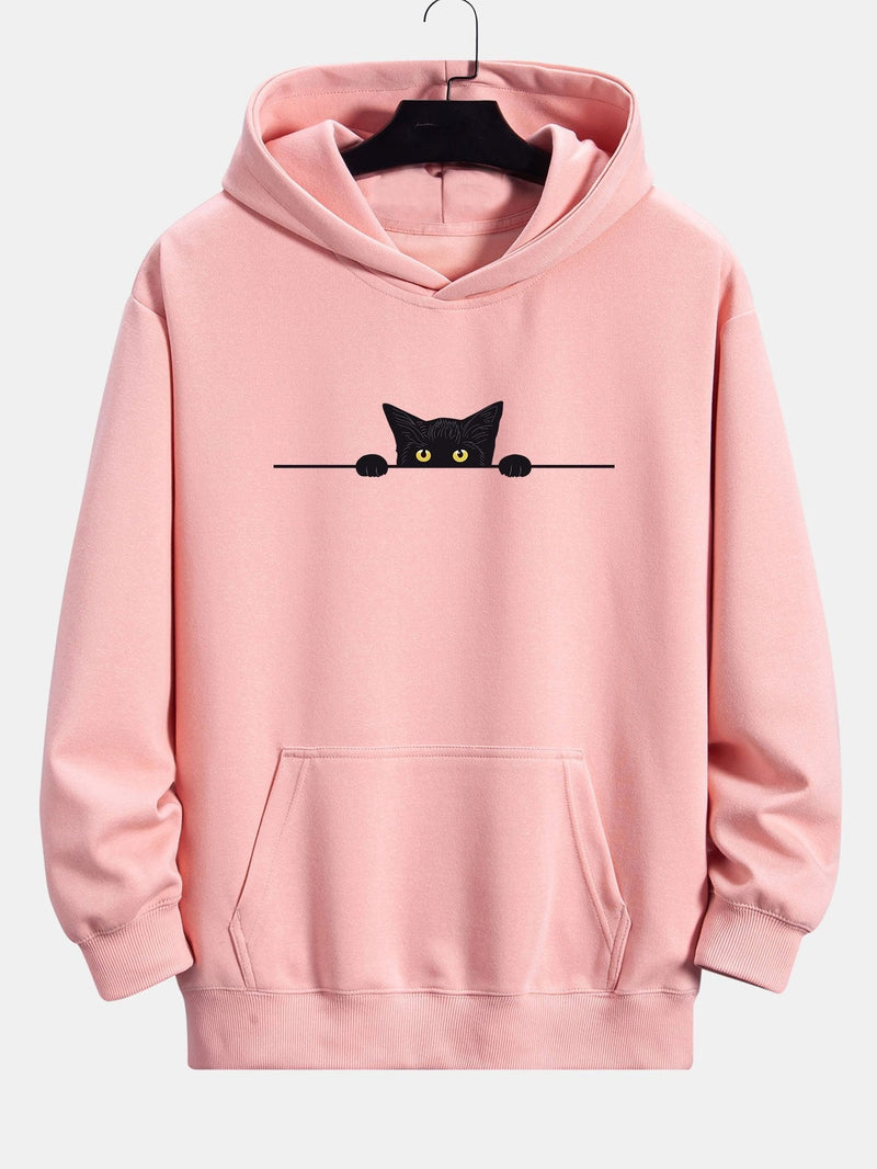 Otto | Hoodie met zwarte kattenprint en relaxte pasvorm