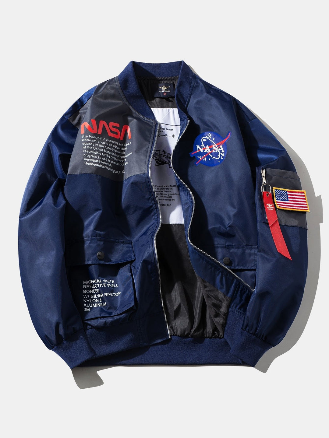 Udo | Oversized bomber jack met nasa-print