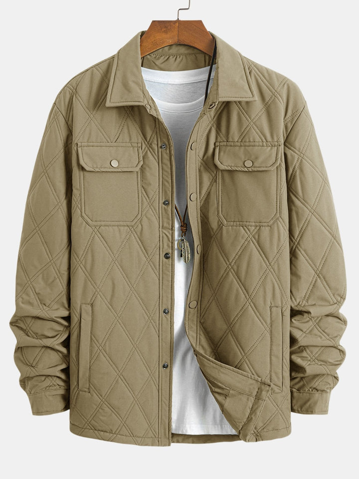 Pim | Winddicht corduroy baseball jack met knoopsluiting