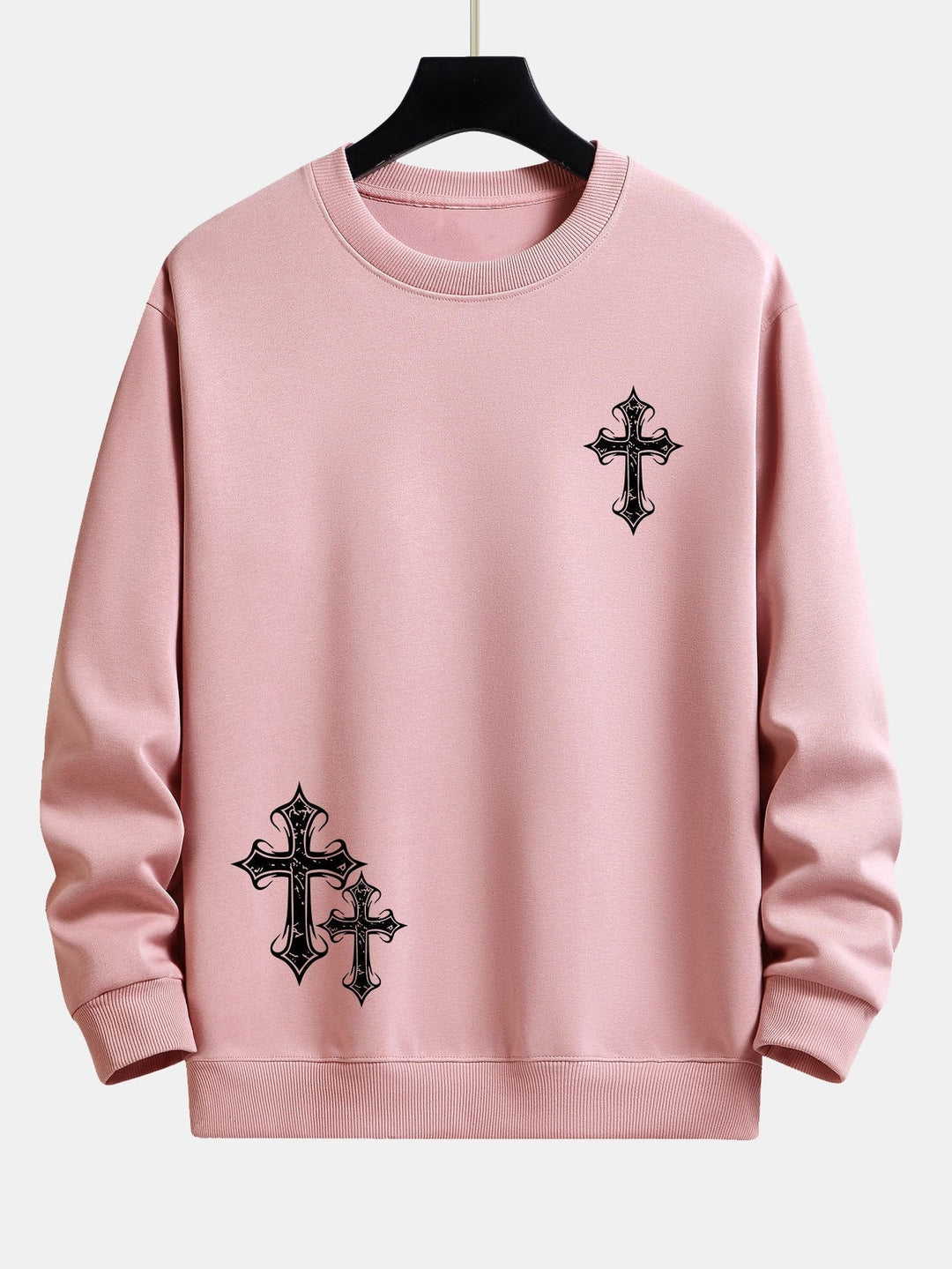 Roel | Sweater met kruisprint en relaxte pasvorm