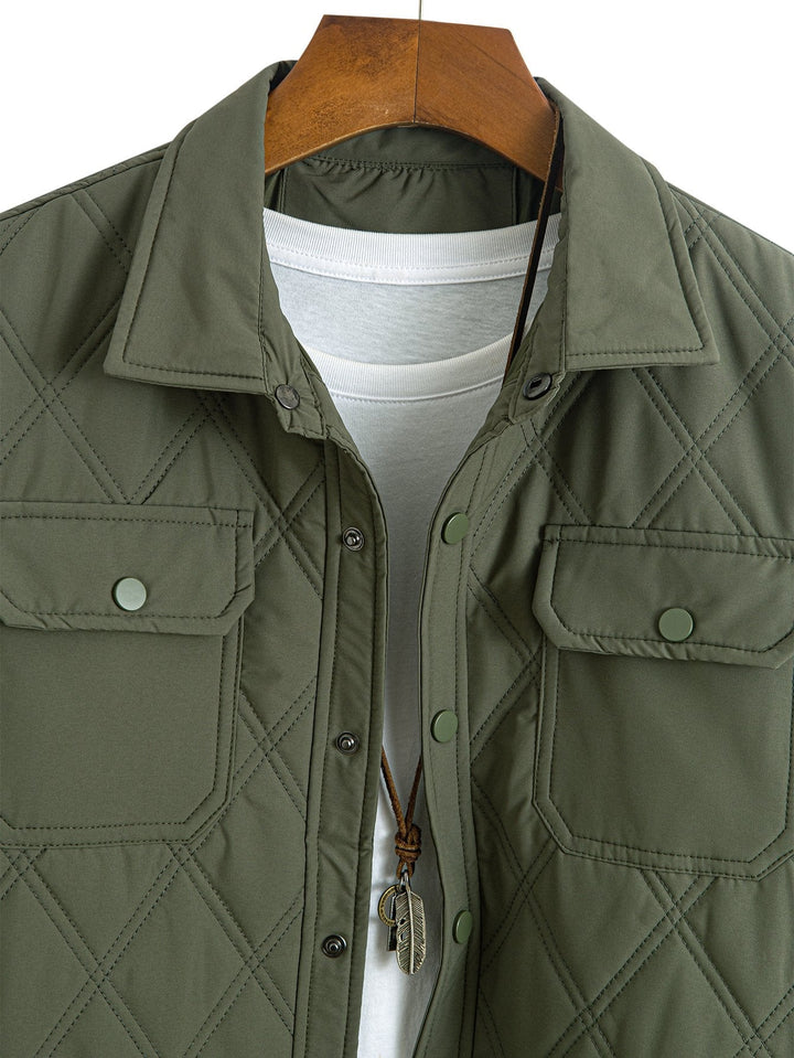 Pim | Winddicht corduroy baseball jack met knoopsluiting