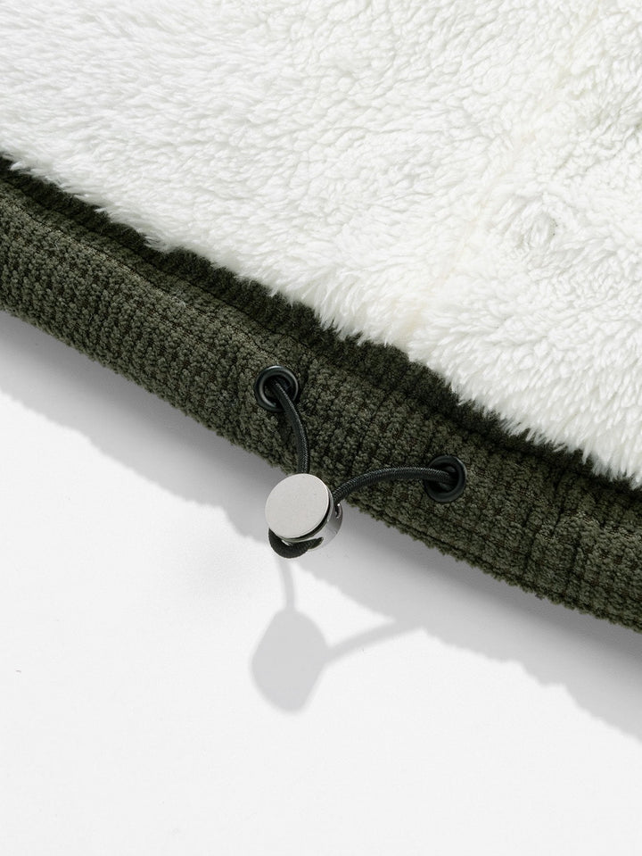 Michael | Corduroy puffer jas met capuchon