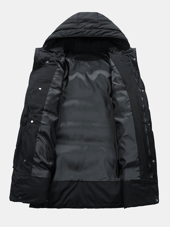 Erik | Verlengde puffer jas met capuchon